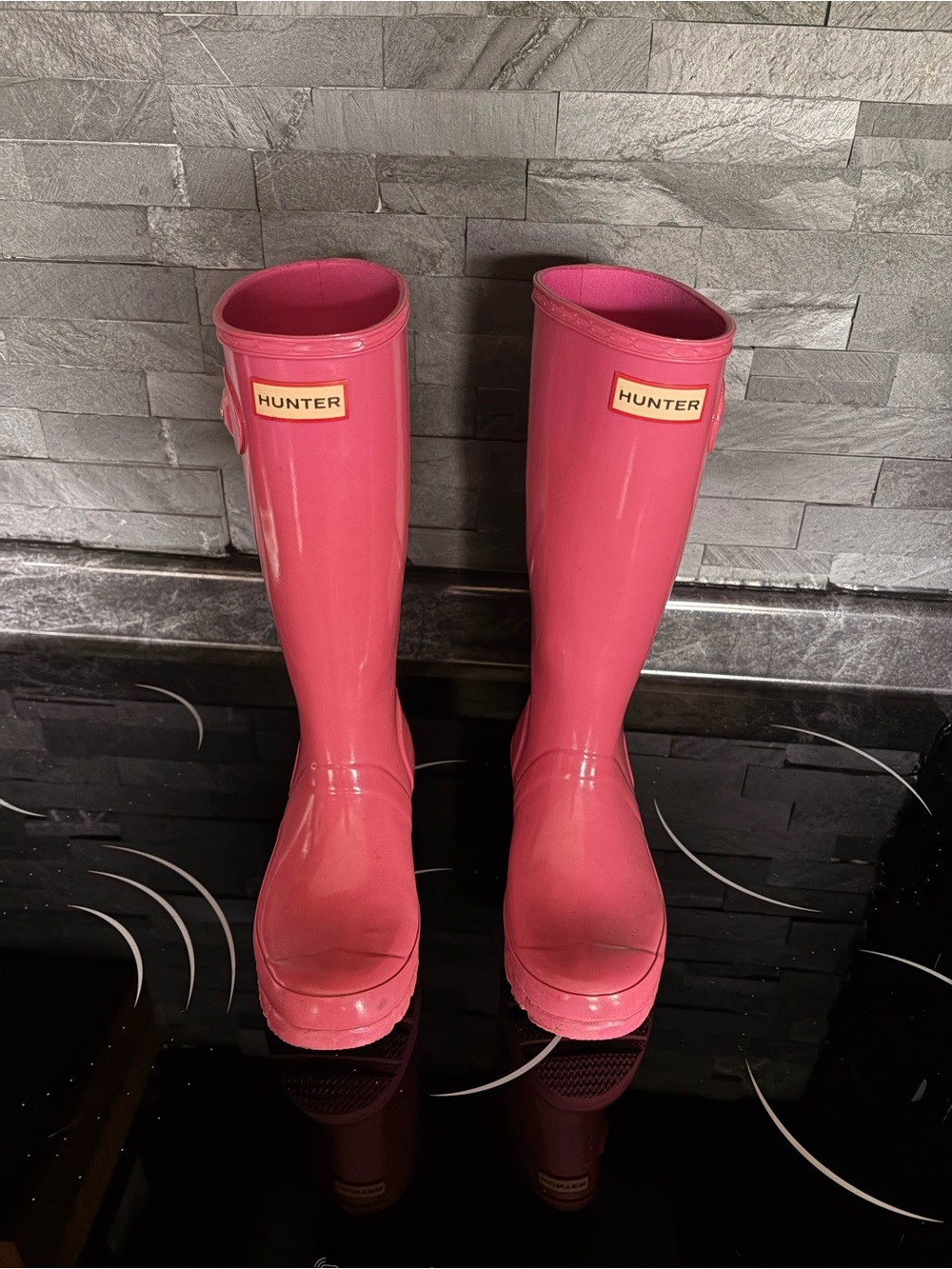 Hunter Pink Tall Women's Rain Boots